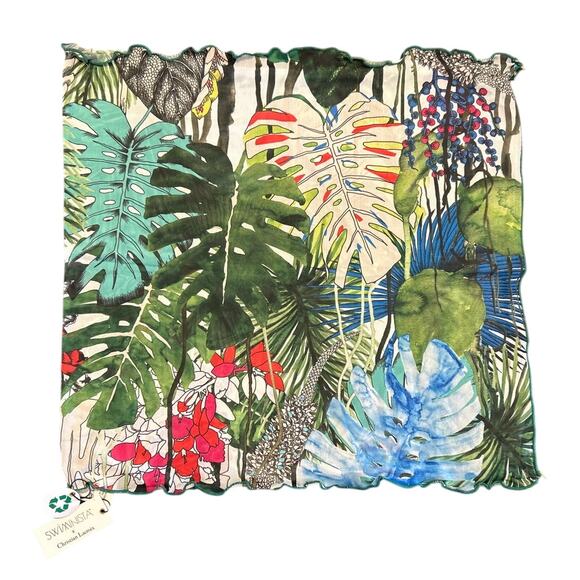 NWT Swiminista x Christian Lacroix Tropical Leaf Sarong / Cover-Up – 40”x19” - Picture 1 of 3